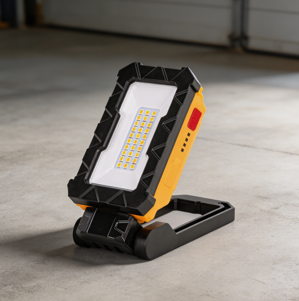 Orange Rechargeable 1000LM Magnetic Work Light 360掳Rotate