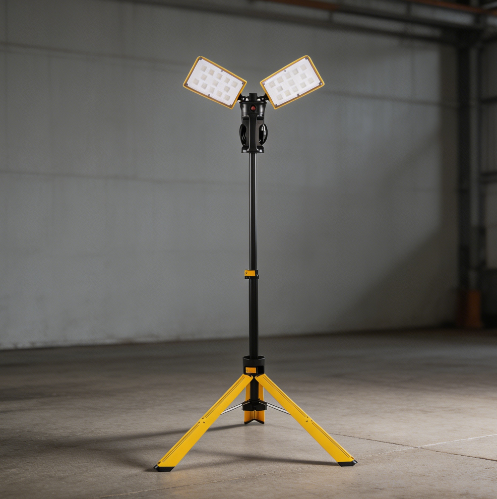 15000LM 105W Dual-Head Work Light with Tripod 8ft Cord